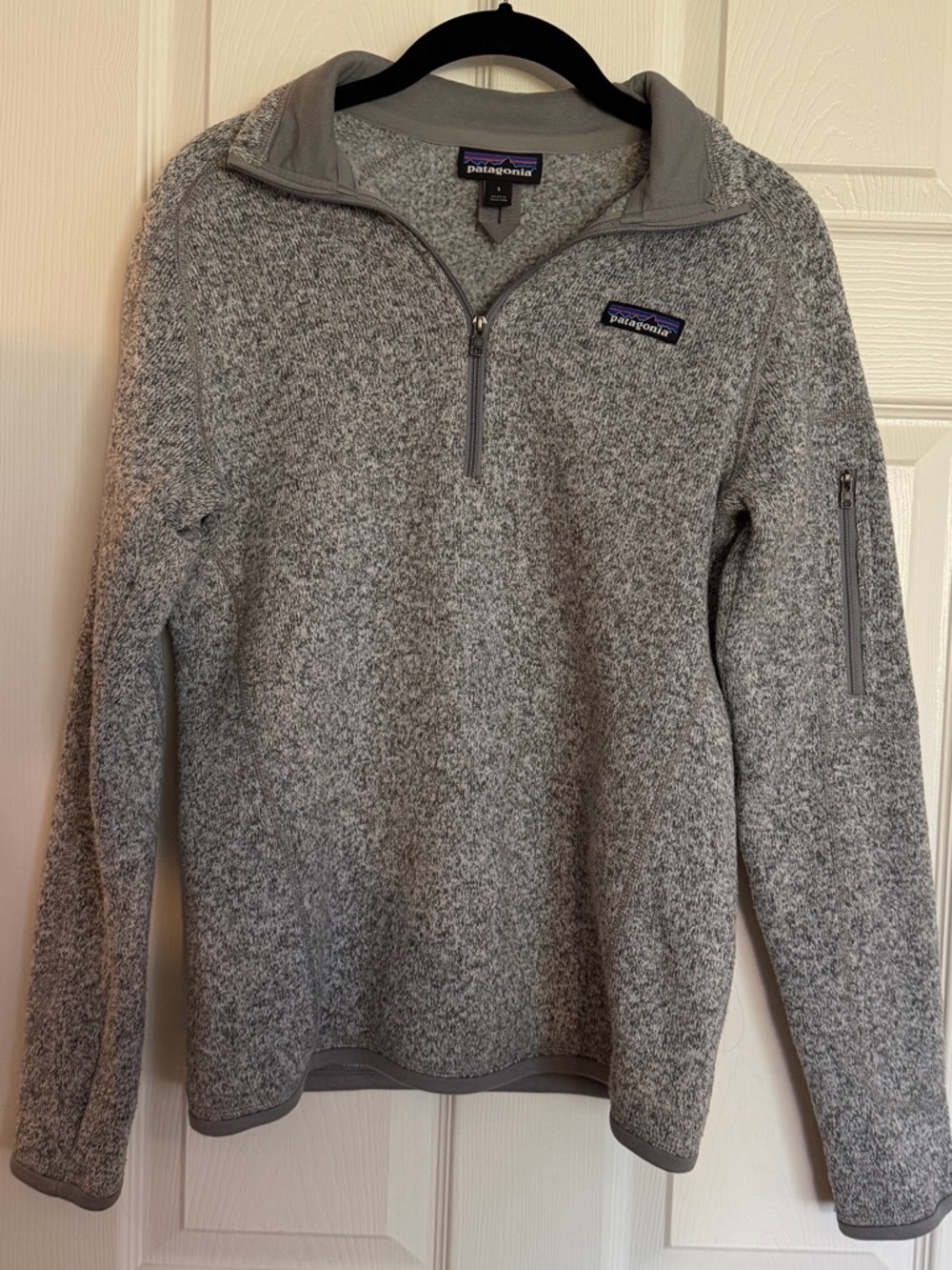 Patagonia Women’s Gray Heather Quarter-Zip Fleece Better Sweater Pullover size S - Picture 2 of 7